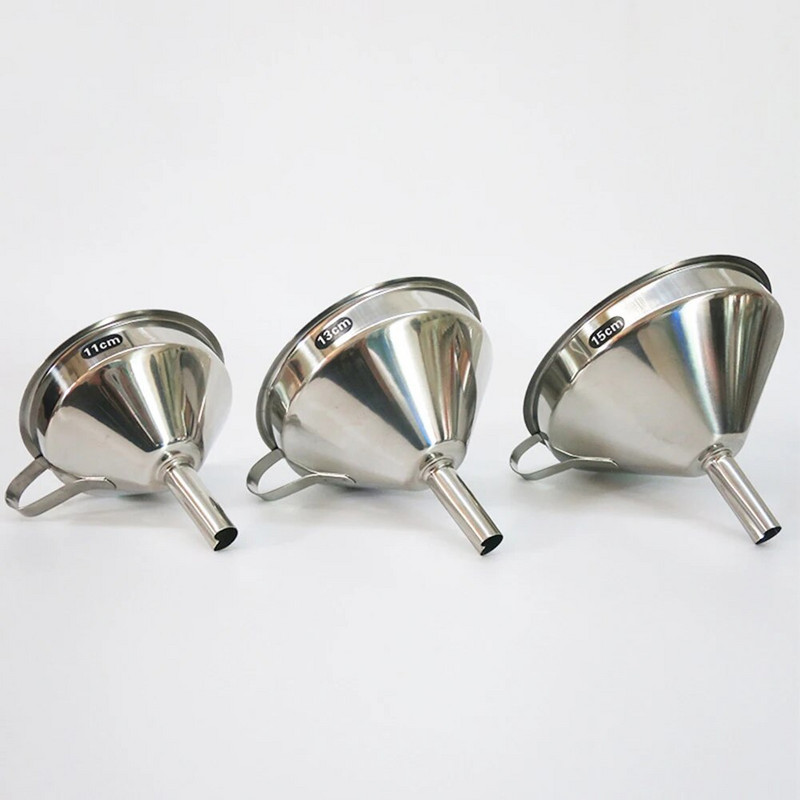 11/13/15 cm nerūdijančio plieno kūgio piltuvas supilkite aliejų Vynas Skystas Virtuvė Namų Įrankis Virtuvės Įrankiai Įtaisai