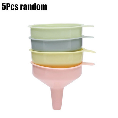 5 tk kaasaskantavad minilehtrid Väikesed plastlehtrid Koduköök Vedeliku dosaatorid Mitmevärvilised lehtrid Köögividinad Aksessuaarid