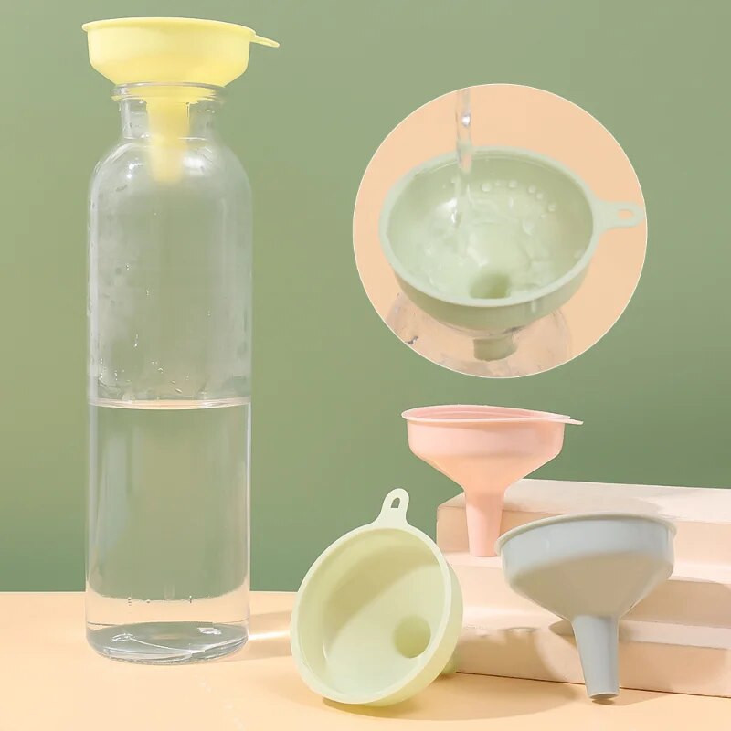 5 tk kaasaskantavad minilehtrid Väikesed plastlehtrid Koduköök Vedeliku dosaatorid Mitmevärvilised lehtrid Köögividinad Aksessuaarid