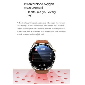 GT9 Έξυπνο ρολόι Οθόνη καρδιακών παλμών Οξυγόνο αίματος Sport Ρολόι μέτρησης γλυκόζης αίματος και αρτηριακής πίεσης Ανθεκτικό