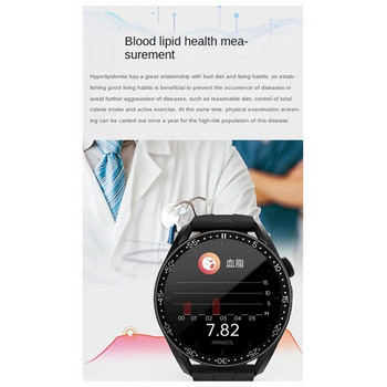 GT9 Έξυπνο ρολόι Οθόνη καρδιακών παλμών Οξυγόνο αίματος Sport Ρολόι μέτρησης γλυκόζης αίματος και αρτηριακής πίεσης Ανθεκτικό