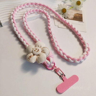 Kryžminio kūno saulėgrąžų audimo dirželis su mažu kvapniu vėjo telefono dėklu, pakabinamu ant virvės, telefono dėklu kelionėms lauke