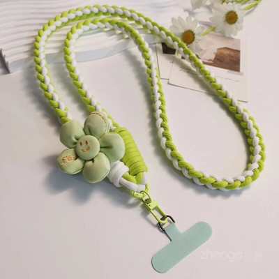 Kryžminio kūno saulėgrąžų audimo dirželis su mažu kvapniu vėjo telefono dėklu, pakabinamu ant virvės, telefono dėklu kelionėms lauke