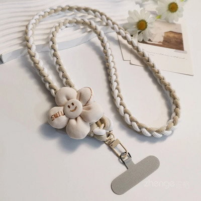 Kryžminio kūno saulėgrąžų audimo dirželis su mažu kvapniu vėjo telefono dėklu, pakabinamu ant virvės, telefono dėklu kelionėms lauke