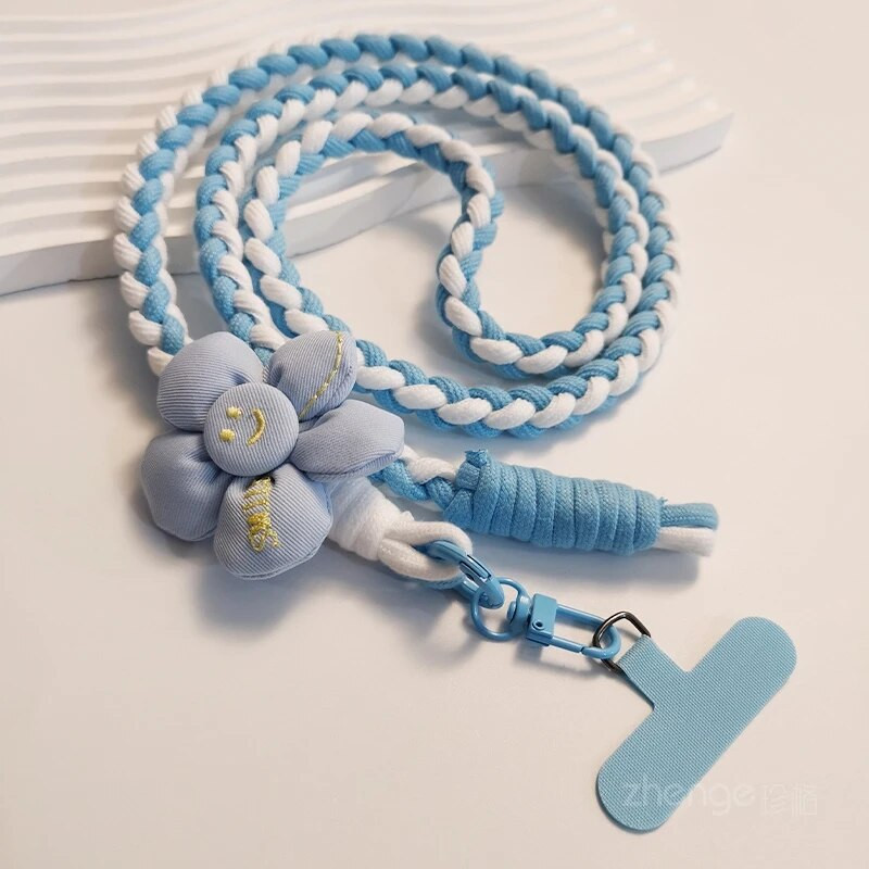 Kryžminio kūno saulėgrąžų audimo dirželis su mažu kvapniu vėjo telefono dėklu, pakabinamu ant virvės, telefono dėklu kelionėms lauke