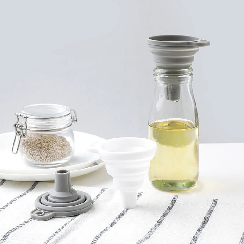 Silikoonist lehtrikomplekt Kokkupandav lehter veepudeli täitmiseks Kokkupandav köögivedeliku ülekandmine ka majapidamises kasutatavate vedelike väljastamiseks