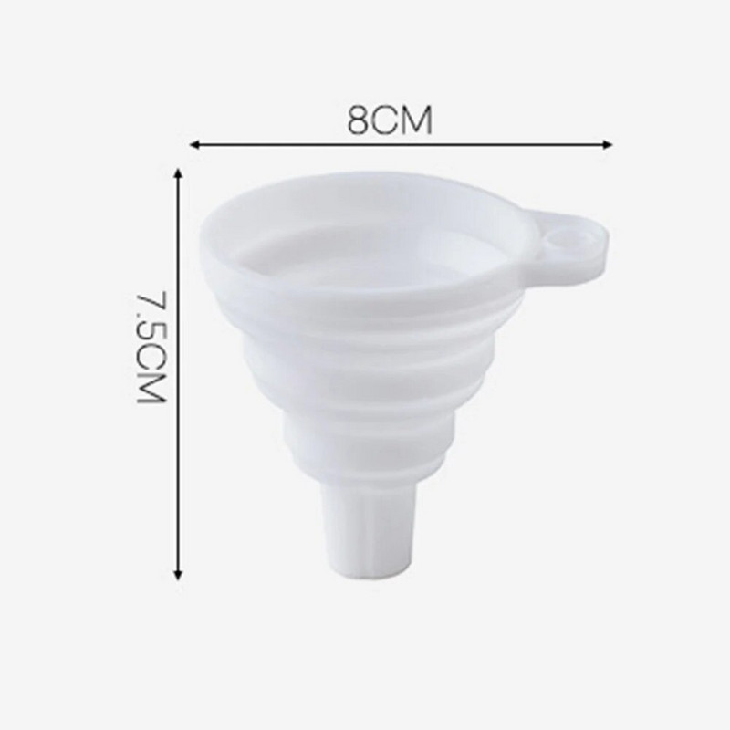 Silikoonist lehtrikomplekt Kokkupandav lehter veepudeli täitmiseks Kokkupandav köögivedeliku ülekandmine ka majapidamises kasutatavate vedelike väljastamiseks