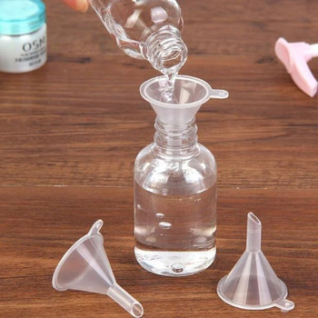5/20 τμχ Mini Funnel Διαφανές πλαστικό Small Mouth Liquid Oil Funnels for Perfume Diffuser Bottle Lotion Funnels Lab Tools