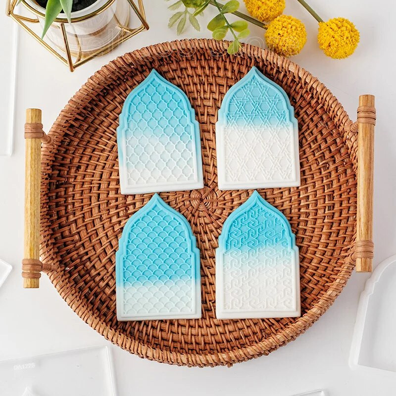 Eid Mubarako sausainių pjaustyklės, formelės „pasidaryk pats“ Ramadano sausainiai Spaudos antspaudas Reljefinis sausainių pjaustyklė Fondant tortų dekoravimo priedai