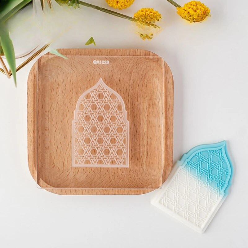 Eid Mubarako sausainių pjaustyklės, formelės „pasidaryk pats“ Ramadano sausainiai Spaudos antspaudas Reljefinis sausainių pjaustyklė Fondant tortų dekoravimo priedai