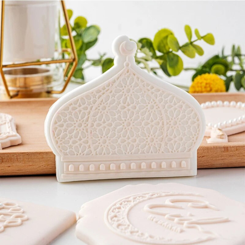 „Pasidaryk pats“ Eid Mubarako sausainių formelės sausainių pjaustyklės 3D rankų darbo fondant sausainių kepimo įrankiai, skirti namų islamo musulmonų vakarėlių dekoravimui