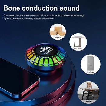 Bone Conduction Ηχείο Bluetooth APP Control Atmosphere Light Pickup Rhythm Lamp RGB HIFI Stereo Sound Box Ασύρματο ηχείο