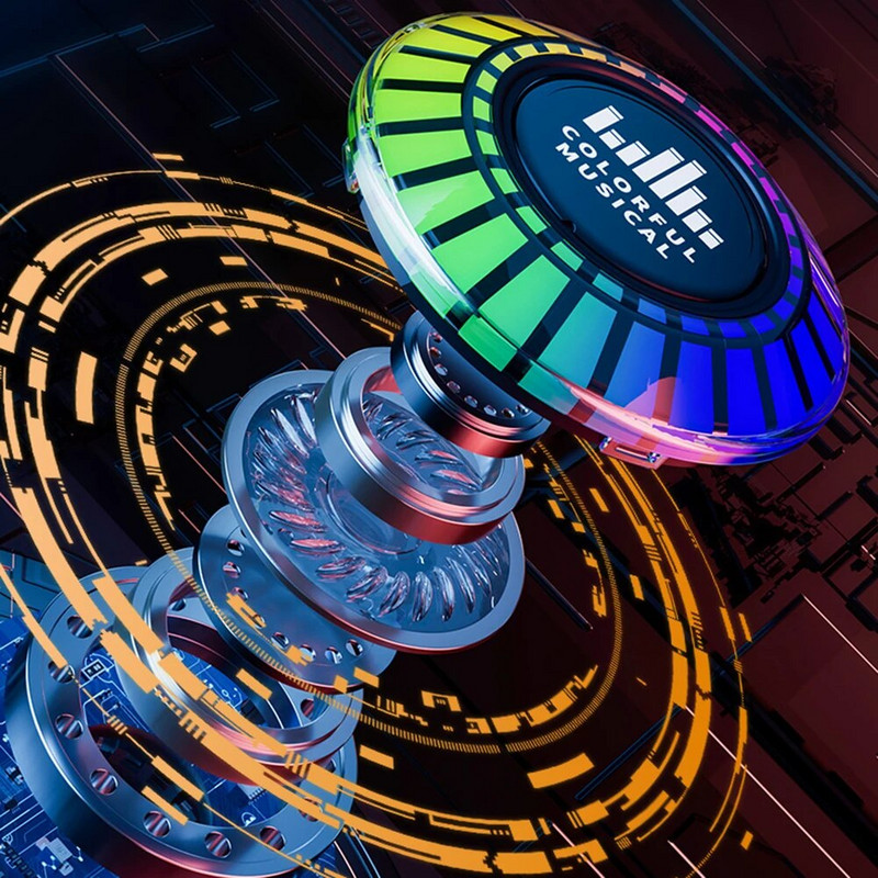 Kaulų laidumo Bluetooth garsiakalbio APP valdymo atmosferos šviesos paėmimo ritmo lempa RGB HIFI stereofoninio garso dėžutės belaidis garsiakalbis