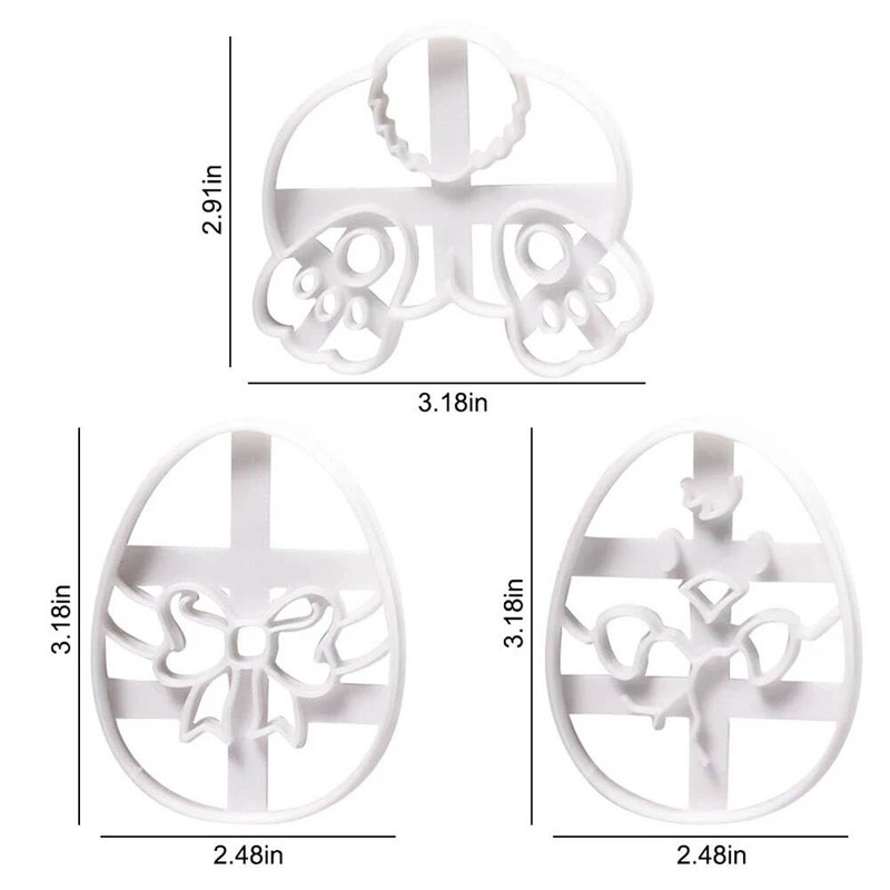 Velykų zuikio kiaušinių sausainių pjaustyklė Reljefinė forma Triušis Viščiukas Fondant Sausainių pjaustyklė Linksmų Velykų vakarėlio „Pasidaryk pats“ dekoravimo kepimo įrankiai