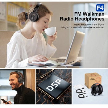 Преносимо персонално FM радио, акумулаторни слушалки, антифони, сгъваем дизайн, LCD дисплей, FM радио, слушалки, мащабируем дизайн