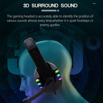 Стерео геймърски слушалки за Xbox PS5 PS4 PC 3,5 мм кабелни надглавни геймърски слушалки с микрофон Слушалки за игра с контрол на звука