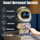 Išmanusis astronautas „Bluetooth“ garsiakalbis Kūrybinis skaitmeninis išmanusis žadintuvas FM radijas elektroninis miego nakties šviesos stalo laikrodis
