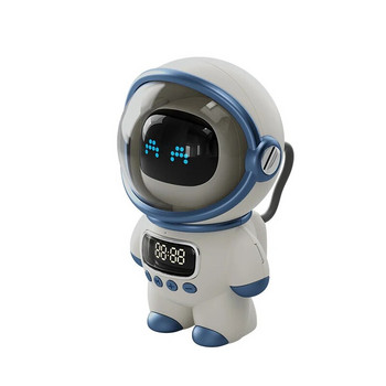 Интелигентен астронавт Bluetooth високоговорител Творчески цифров интелигентен будилник FM радио Електронна нощна лампа Настолен часовник