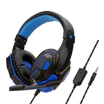 3.5mm PC Gaming Headset Bass Stereo Wired Gamer Headphones For PS4 Switch Xbox One Phone Laptop Earphone Helmet With Microphone