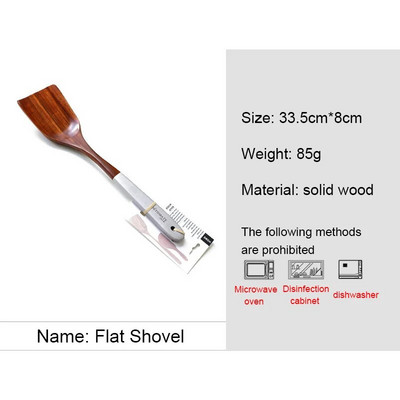 Teak din Thailanda Vesele de masă din lemn natural Linguriță Turner Orez Scurătoare lungă Supă Skimmer Linguri de gătit Scoop Set de unelte de bucătărie