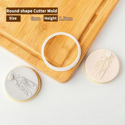 Μπαλέτο κορίτσι γενεθλίων Swan Cookie Plunger Cutters Φοντάν φόρμα κέικ μπισκότο Sugarcraft Εργαλεία διακόσμησης τούρτας Σφραγίδα μπισκότων