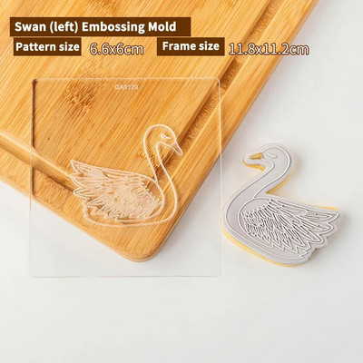 Μπαλέτο κορίτσι γενεθλίων Swan Cookie Plunger Cutters Φοντάν φόρμα κέικ μπισκότο Sugarcraft Εργαλεία διακόσμησης τούρτας Σφραγίδα μπισκότων