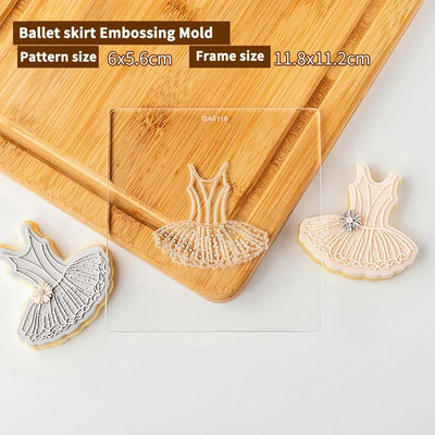 Μπαλέτο κορίτσι γενεθλίων Swan Cookie Plunger Cutters Φοντάν φόρμα κέικ μπισκότο Sugarcraft Εργαλεία διακόσμησης τούρτας Σφραγίδα μπισκότων