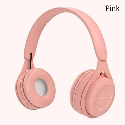 „Macaron“ ausinės vaikams belaidės „Bluetooth“ ausinės, stereofoninės žaidimų ausinės su mikrofonu, mergaitės dovana mobiliajam planšetiniam kompiuteriui