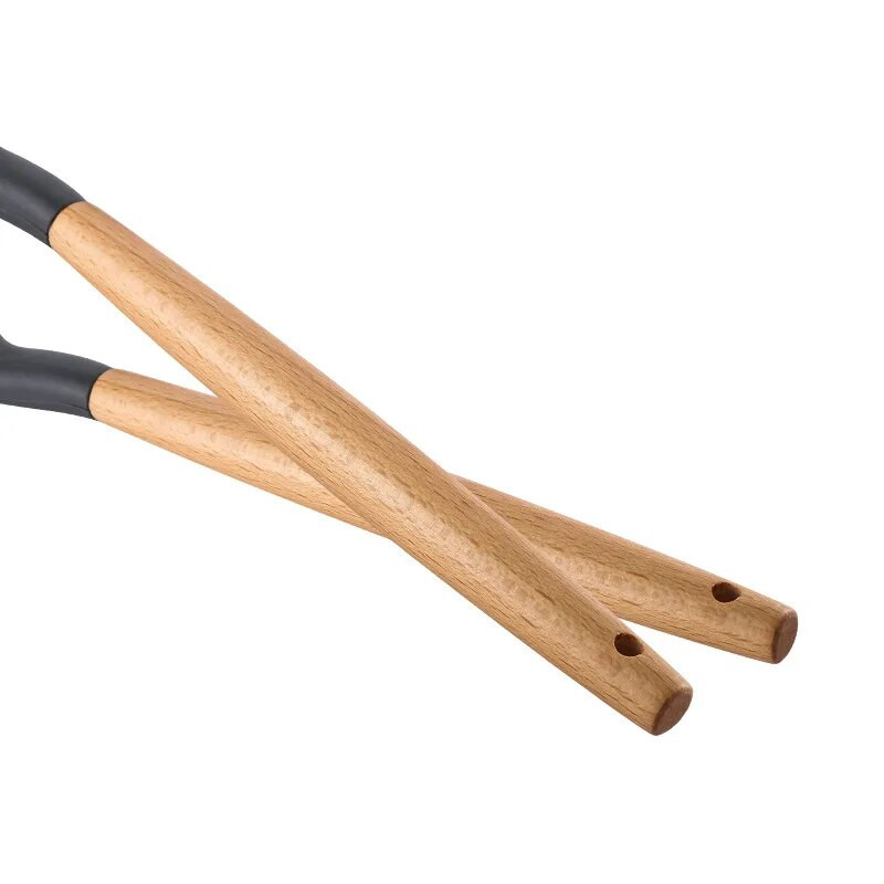 Ēdienu gatavošanas rīks Koka rokturis Silikona Virtuves piederumi Noturīgi Non-stick Ēdienu gatavošanas piederumi Virtuves īpašie piederumi Izejmateriāli