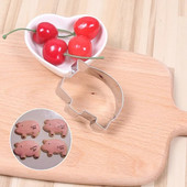 Nerūdijančio plieno pyragas Kūrybinis sausas pelėsis Animacinis filmas kiaulių pjaustymo forma Fondant pyragas polimeras molis Įrankiai Kepimas