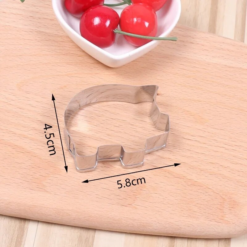 Nerūdijančio plieno pyragas Kūrybinis sausas pelėsis Animacinis filmas kiaulių pjaustymo forma Fondant pyragas polimeras molis Įrankiai Kepimas