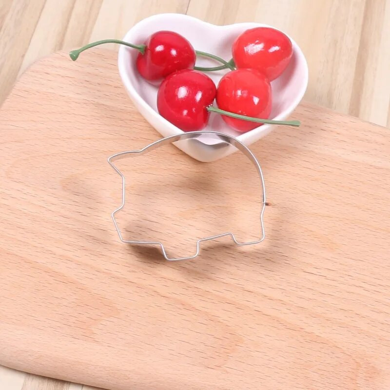 Nerūdijančio plieno pyragas Kūrybinis sausas pelėsis Animacinis filmas kiaulių pjaustymo forma Fondant pyragas polimeras molis Įrankiai Kepimas