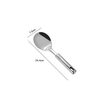 1 buc. Spatula de gatit din otel inoxidabil de bucatarie, lopata, strecuratoare, ustensile de bucatarie, set de vase, ustensile, orez, lingura de supa, accesorii pentru vase de gatit