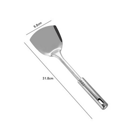 1 buc. Spatula de gatit din otel inoxidabil de bucatarie, lopata, strecuratoare, ustensile de bucatarie, set de vase, ustensile, orez, lingura de supa, accesorii pentru vase de gatit