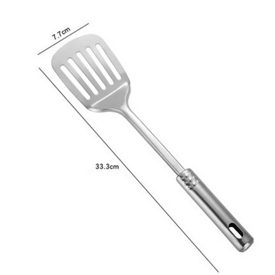 1 buc. Spatula de gatit din otel inoxidabil de bucatarie, lopata, strecuratoare, ustensile de bucatarie, set de vase, ustensile, orez, lingura de supa, accesorii pentru vase de gatit