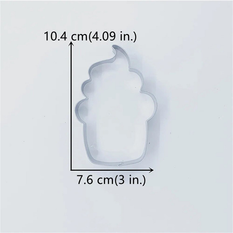 KENIAO Κέικ Παγωτό Κόφτης για Απογευματινό Τσάι - Καλοκαιρινά Μπισκότα Φοντάν Ζαχαροπλαστικής Φόρμα Ψωμιού - Ανοξείδωτο