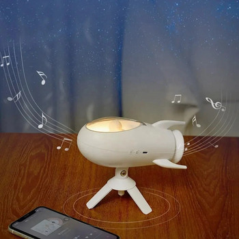 Домашен декор Bluetooth високоговорител Настолни лампи във формата на ракета Специални подаръци за момиче Бебе Детска спалня Мини музика Безжична звукова кутия