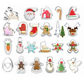 Süteményvágó szett karácsonyi mézeskalács ház 3D rozsdamentes acél keksz forma fondant konyhai sütőeszköz party dekoráció