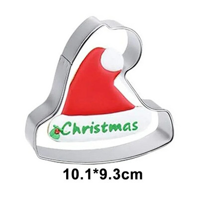 Süteményvágó szett karácsonyi mézeskalács ház 3D rozsdamentes acél keksz forma fondant konyhai sütőeszköz party dekoráció