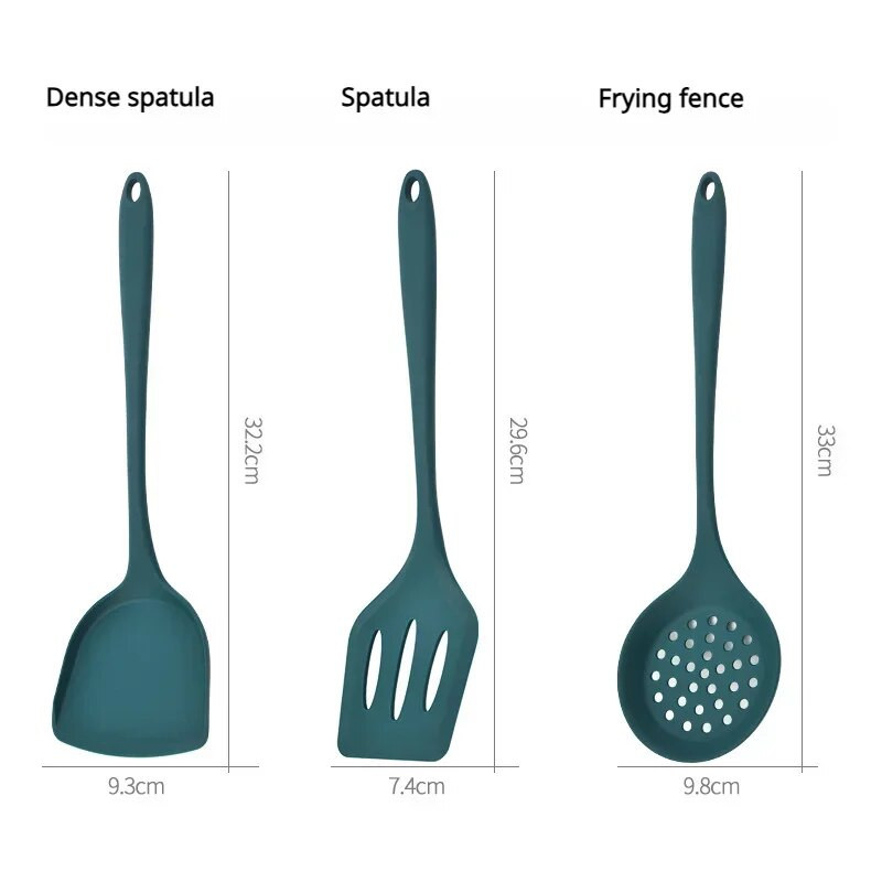 5 részes készlet Szilikon konyhai eszközök Leves-kanál Spatula szűrőkanál Tapadásmentes serpenyő Konyhai kellékek Konyhai főzőeszközök