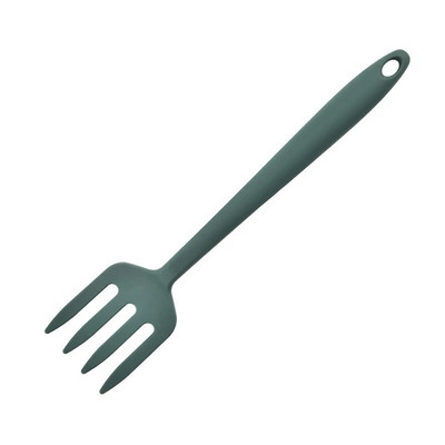 1 db zöld élelmiszer minőségű szilikon konyhai edények tapadásmentes spatula lapát leveses kanál szűrőedény praktikus főzőeszköz