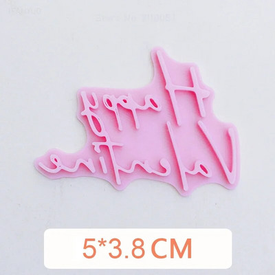 Nove engleske riječi blagoslova Sretan rođendan Valentinovo Majčin dan Hvala Kalup za kolačiće Pečat Preša Okvir Alati za pečenje