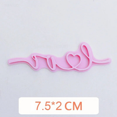 Nove engleske riječi blagoslova Sretan rođendan Valentinovo Majčin dan Hvala Kalup za kolačiće Pečat Preša Okvir Alati za pečenje