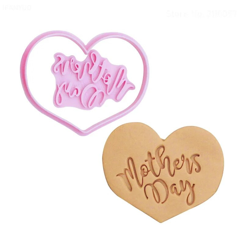 Nove engleske riječi blagoslova Sretan rođendan Valentinovo Majčin dan Hvala Kalup za kolačiće Pečat Preša Okvir Alati za pečenje