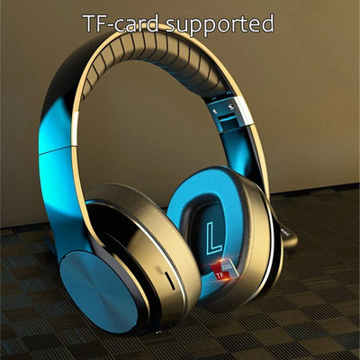 2023HOT Wireless Headphon Bluetooth Over Eer Blue Tooth 5.0 Headphone for Pc Stereo Headset Earphone with Mic Support TF-Card FM