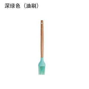 YOMDID Ustensile de gătit de bucătărie din silicon de calitate alimentară Instrumente practice de gătit Spatulă Linguriță cu mâner din lemn Ustensile de bucătărie