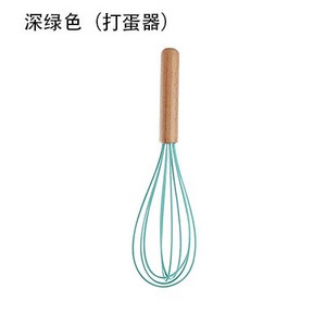 YOMDID Ustensile de gătit de bucătărie din silicon de calitate alimentară Instrumente practice de gătit Spatulă Linguriță cu mâner din lemn Ustensile de bucătărie