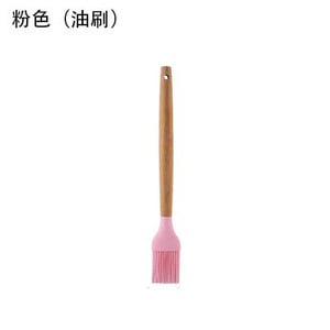 YOMDID Ustensile de gătit de bucătărie din silicon de calitate alimentară Instrumente practice de gătit Spatulă Linguriță cu mâner din lemn Ustensile de bucătărie