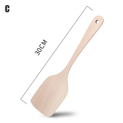 Medinė mentele virtuvės priedai Nelipnūs indai Maisto gaminimo įrankiai Dovanų medinis kastuvas Virtuvės įrankis Virtuvės indai