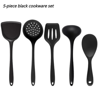5 vienetai Silikoniniai virtuvės reikmenys Sriuba-Šaukštas Mentele Kiaurasamtis Šaukštas Nelipnus keptuvės Virtuvės reikmenų rinkinys Virtuvės įrankiai Virtuvės reikmenys